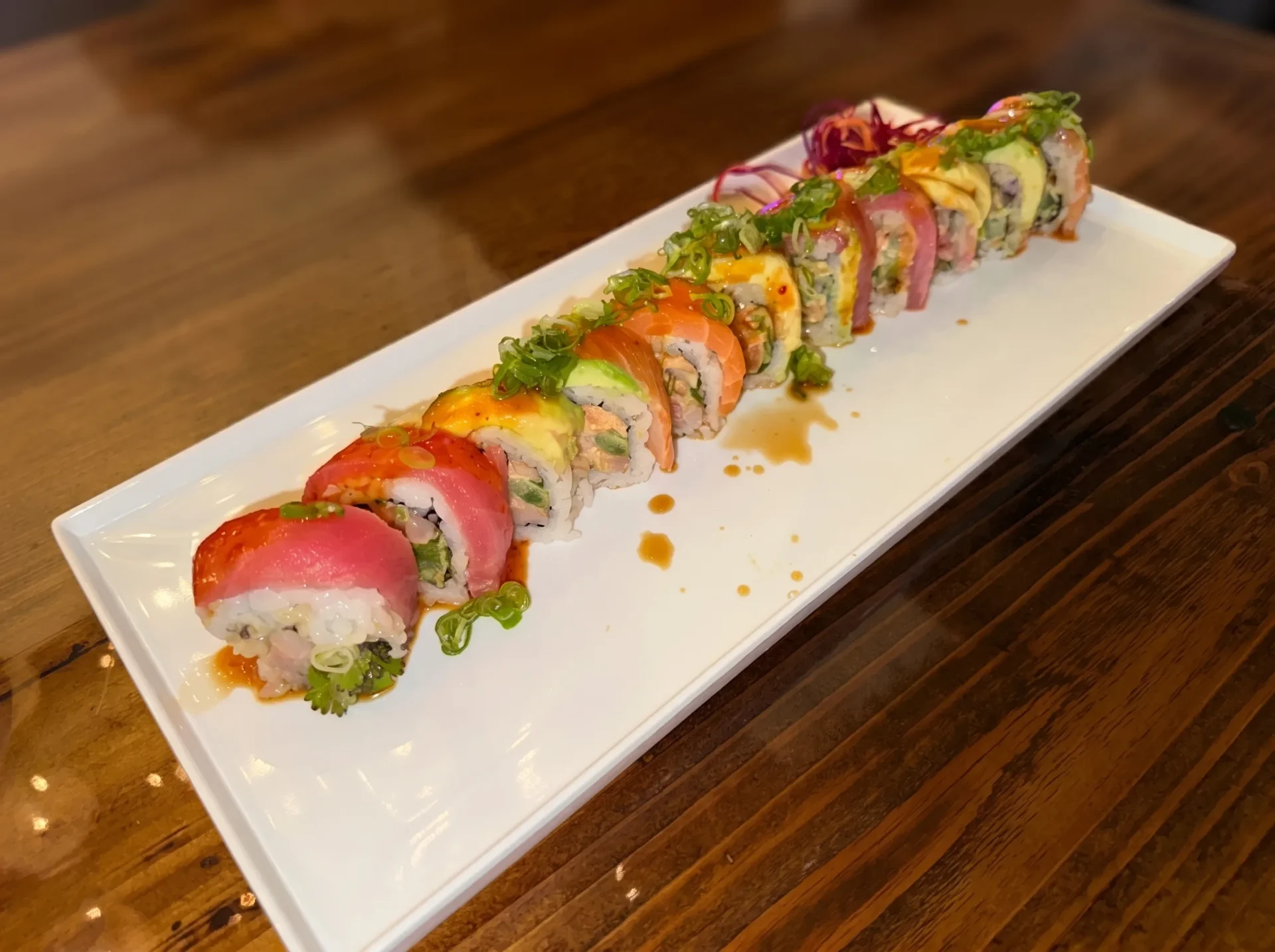 Rainbow sushi roll